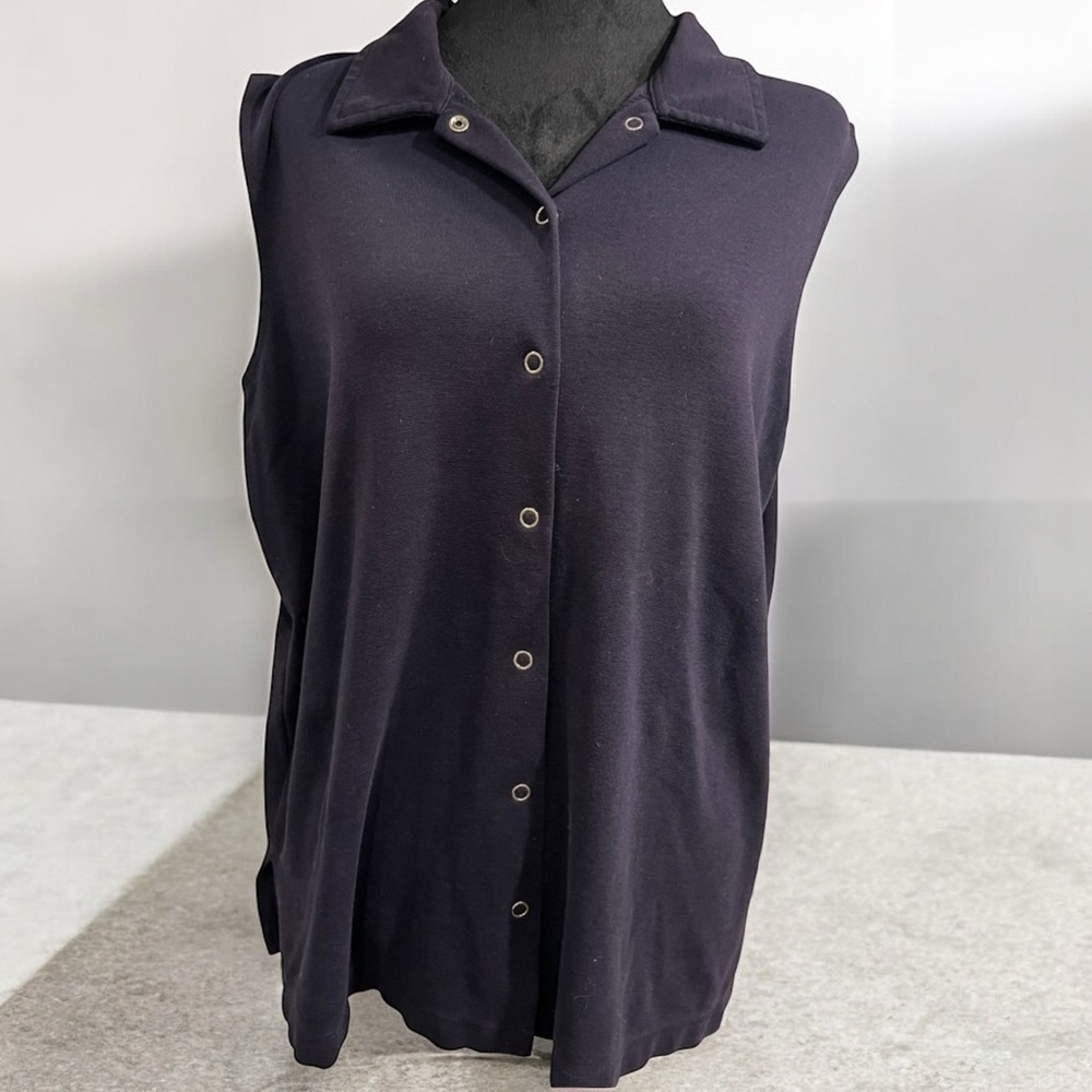 Josephine Chaus Black Sleeveless Active Top Size L